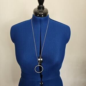 Worthington Rose Gold Tone Open Circle Pendant Necklace – Minimalist Layering